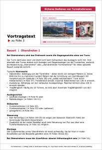 Zusatzmodul: Turmdrehkrane